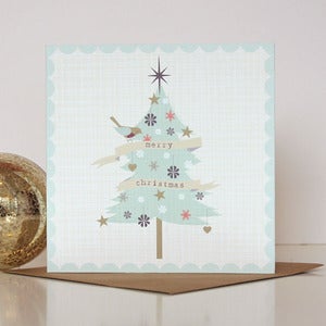 Image of Christmas Tree And Bird Card