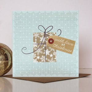 Image of Christmas Parcel and Tag Card