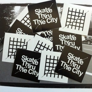 Image of Skate Thru The City Stickers 2" x 2"