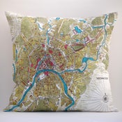 Image of Vintage MOSCOW Map 18"x18" Pillow Cover