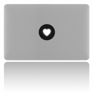 Image of MacBook sticker heart