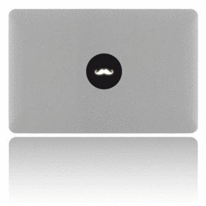 Image of MacBook sticker mustache