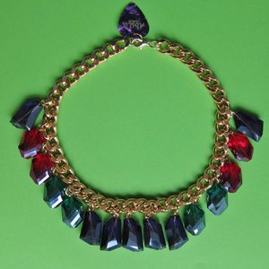 Image of Opulent Rainbow Crystal Chunky Necklace