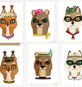 Image of CARD SET "Vicini di tana" | 6 pcs