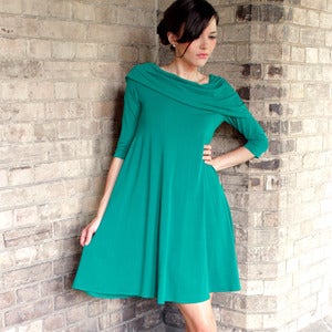 Image of Flowing Capelet Dress