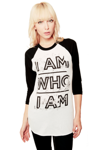 Image of I AM WHO I AM Baseball Tee