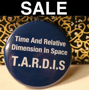 Image of T.A.R.D.I.S Blue or Back: 1.5" Pin
