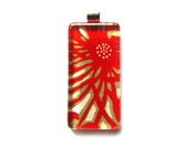 Image of Chrysanthemum - Rectangle Glass Pendant
