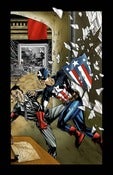 Image of CAPTAIN AMERICA - COLORED PRINT - ALTERNATE FLAG SIGN