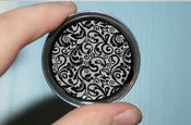 Image of Black & White Floral Print Plugs