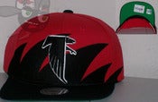 Image of Atlanta Falcons Shark Tooth Black/Red Snapback Hat Cap