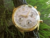 Image of VINTAGE LECOULTRE CHRONO 18K SOLID GOLD VALJOUX 72 
