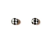 Black Dots - Teensy Glass Studs