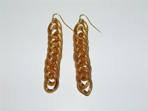 Image of Stylish Golden Chain Earrings