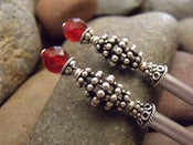 Image of Intergalactic Beehives Hairsticks | Faceted Carnelian Gemstones, Sterling Silver, Steel