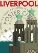 Image of Liverpool Travel Poster  - Liverbirds