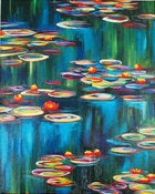 Image of Monet's Water Lilies-16x20 Fine Art Canvas Print 