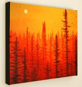 Image of Forest at Dawn Fine Art Print-16x20 Fine Art Canvas Print 
