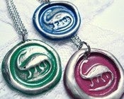 Image of Dinosaur necklace, your choice of color by Ritzy Misfit