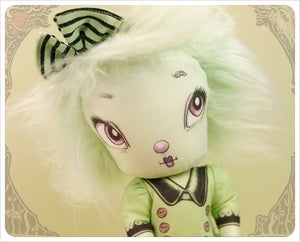 Image of Pistachio Imaginary Friend - NiNN - Fairy Tale Cloth Doll handmade by the Filigree 