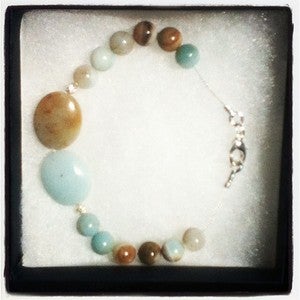 Image of Amazonite & Silver Bracelet