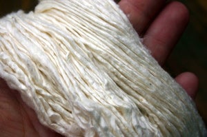 Image of White and Dyeable Pulled Silk 100g