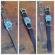 Image of Vintage Orvin Dive Watch w/ Shell Cordovan NATO & Chromexcel Watch Strap