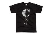 Image of Caspa Splat - Silver Foil (Black Tee)