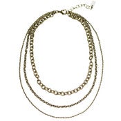 Image of osprey chain necklace: antique brass