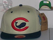 Image of Chicago Whales Two Tone Khaki/Blue Negro League Snapback Hat