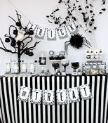 Image of Black and White Sophisticated printable Halloween Collection