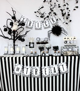 Image of Black and White Sophisticated printable Halloween Collection