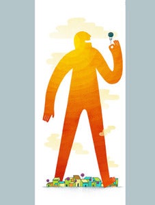 Image of Sun Walker Print by Jolby