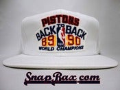 Image of Vintage Deadstock Detroit Pistons Bad Boys 89-90 Back to Back Champions Snapback hat Cap