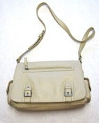 Image of Vintage Auriella Cream Leather Shoulderbag  Purse