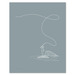 Image of Fly Fishing Print on Steel Blue | Screen Printed