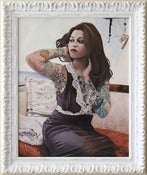 Image of Chantal in Vintage Pucci Framed Original Painting 20x24