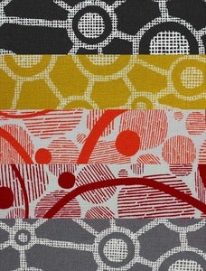Image of Screen printed craft fabric pieces 5-pack