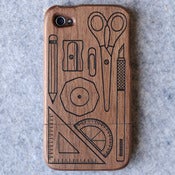 Image of Wooden iPhone Case - Stationary