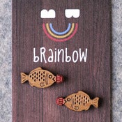 Image of Wooden Fish Soy Sauce Earrings