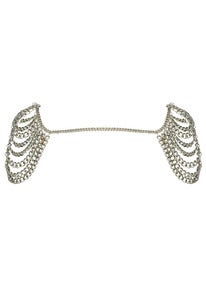 Image of Signature silver-tone draped epaulettes
