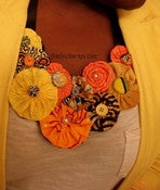 Image of Fabric Necklace-The Orange & Yellows