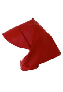 Image of Red leather rain bonnet + colors