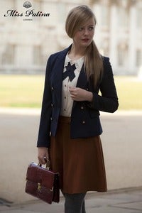 Image of Miss Patina British Dandy Girl Blazer (Navy)