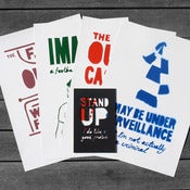 Image of Stand Up (set of 4 stenciled prints + stencil)