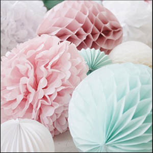 Image of BOLAS PAPEL NIDO DE ABEJA // HONEYCOMB PAPER BALLS (IVA INCL.)