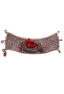 Image of Romanov chainmaille, Swarovski crystal, crystal applique cuff