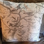 Image of Bird Script Pillow