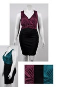 Image of Wine Woven Top Dress Plus Size 