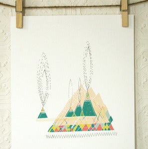 Image of Darling I'm Leaving Stitched and Signed Print 8 x 10